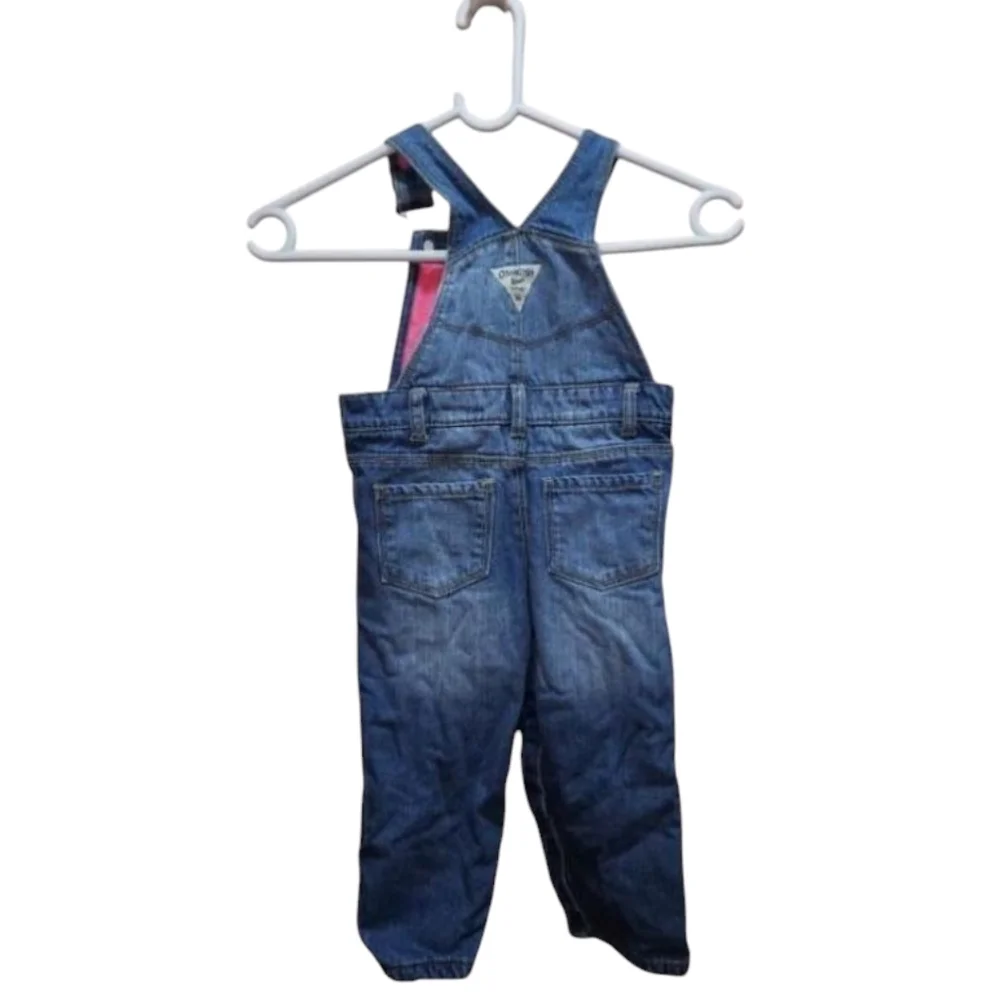 OshKosh B'Gosh Overalls Girl's Size 24 Months Pink Blue